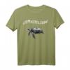 Handpan Design Pantam Musik Illustration T-Shirt mit Meeresschildkröte – Für Handpanspieler, Musikfans & Festivalbesucher