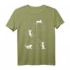 Niedliches Katzen Musik T-Shirt mit Musiknoten – Lustiges Geschenk für Musiker, Tierliebhaber und Musikschulen zu Weihnachten & Geburtstag
