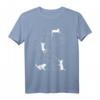 Niedliches Katzen Musik T-Shirt mit Musiknoten – Lustiges Geschenk für Musiker, Tierliebhaber und Musikschulen zu Weihnachten & Geburtstag