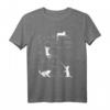 Niedliches Katzen Musik T-Shirt mit Musiknoten – Lustiges Geschenk für Musiker, Tierliebhaber und Musikschulen zu Weihnachten & Geburtstag