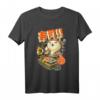 Kawaii Anime T-Shirt mit Katzen- und Sushi-Motiv - Japanisches Streetwear-Design für Anime- und Manga-Fans