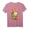 Kawaii Anime T-Shirt mit Katzen- und Sushi-Motiv - Japanisches Streetwear-Design für Anime- und Manga-Fans