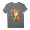 Kawaii Anime T-Shirt mit Katzen- und Sushi-Motiv - Japanisches Streetwear-Design für Anime- und Manga-Fans