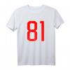 Personalisiertes Trikot Nummer 81 Weiß Rot - Unterstützen Sie Ihr Team oder Ihren Star bei Geburtstagen, Jubiläen & besonderen Anlässen