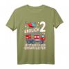 Kinder T-Shirt 'Endlich 2 Jetzt bin ich Einsatzleiter' – Lustiges Feuerwehr Auto Design für Jungen & Mädchen zum 2. Geburtstag