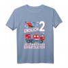 Kinder T-Shirt 'Endlich 2 Jetzt bin ich Einsatzleiter' – Lustiges Feuerwehr Auto Design für Jungen & Mädchen zum 2. Geburtstag