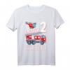 Kinder T-Shirt 'Endlich 2 Jetzt bin ich Einsatzleiter' – Lustiges Feuerwehr Auto Design für Jungen & Mädchen zum 2. Geburtstag