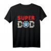 Herren Super Dad T-Shirt – Superhelden Motiv für den Papa zum Geburtstag & Vatertag, mit Stern Schild Design