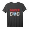 Herren Super Dad T-Shirt – Superhelden Motiv für den Papa zum Geburtstag & Vatertag, mit Stern Schild Design