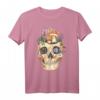 Gothic Fairycore T-Shirt mit Schädel, Pilz, Blumen & Mondphasen – Ästhetisches Grunge Shirt für Damen & Herren