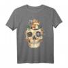 Gothic Fairycore T-Shirt mit Schädel, Pilz, Blumen & Mondphasen – Ästhetisches Grunge Shirt für Damen & Herren