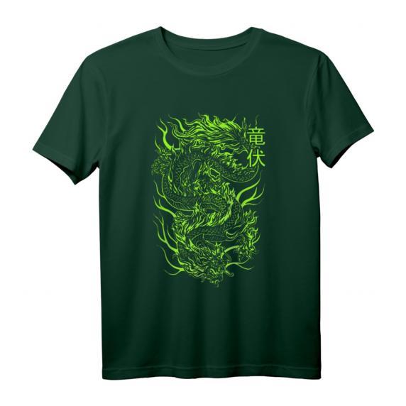 Japanese Green Dragon T-Shirt - Asiatisches Streetwear mit Drachenmotiv für Teenager, E-Boys & E-Girls, Skater & Emo Mode Japanese Green Dragon T-Shirt - Asiatisches Streetwear mit Drachenmotiv für Teenager, E-Boys & E-Girls, Skater & Emo Mode