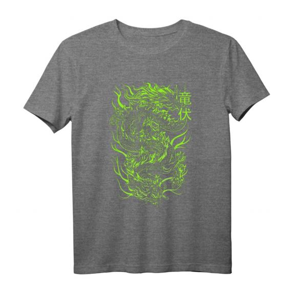 Japanese Green Dragon T-Shirt - Asiatisches Streetwear mit Drachenmotiv für Teenager, E-Boys & E-Girls, Skater & Emo Mode Japanese Green Dragon T-Shirt - Asiatisches Streetwear mit Drachenmotiv für Teenager, E-Boys & E-Girls, Skater & Emo Mode