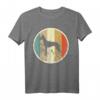 Retro Vintage Grunge Style Podenco Hunde T-Shirt – Klassisch geschnitten, doppelt genähter Saum, ideal für Hundeliebhaber und Modefans