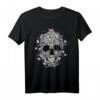 Horror Totenkopf Wasserfarbe T-Shirt - Grunge Skull Deko für Biker, Gothic & Metal Fans, Perfektes Geschenk für Geburtstage, Weihnachten & Halloween