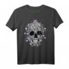 Horror Totenkopf Wasserfarbe T-Shirt - Grunge Skull Deko für Biker, Gothic & Metal Fans, Perfektes Geschenk für Geburtstage, Weihnachten & Halloween