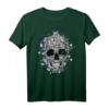 Horror Totenkopf Wasserfarbe T-Shirt - Grunge Skull Deko für Biker, Gothic & Metal Fans, Perfektes Geschenk für Geburtstage, Weihnachten & Halloween
