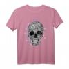 Horror Totenkopf Wasserfarbe T-Shirt - Grunge Skull Deko für Biker, Gothic & Metal Fans, Perfektes Geschenk für Geburtstage, Weihnachten & Halloween