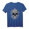 Horror Totenkopf Wasserfarbe T-Shirt - Grunge Skull Deko für Biker, Gothic & Metal Fans, Perfektes Geschenk für Geburtstage, Weihnachten & Halloween
