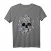 Horror Totenkopf Wasserfarbe T-Shirt - Grunge Skull Deko für Biker, Gothic & Metal Fans, Perfektes Geschenk für Geburtstage, Weihnachten & Halloween