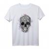 Horror Totenkopf Wasserfarbe T-Shirt - Grunge Skull Deko für Biker, Gothic & Metal Fans, Perfektes Geschenk für Geburtstage, Weihnachten & Halloween