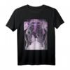 Weibliches Skelett Schädel Schmetterling T-Shirt im Y2K Soft Grunge Stil - Klassisch geschnitten, doppelt genäht