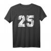 Baseball-Trikot Nr. 25 Grunge Lucky Number T-Shirt – Perfekt für Sportler, Fans & Geburtstagsgeschenke für Männer, Frauen, Jungen & Mädchen
