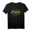 Polyamorie Retro Regenbogen Unendliches Herz Grunge Liebe T-Shirt – Unterstützung der LGBT-Community