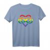 Polyamorie Retro Regenbogen Unendliches Herz Grunge Liebe T-Shirt – Unterstützung der LGBT-Community
