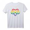 Polyamorie Retro Regenbogen Unendliches Herz Grunge Liebe T-Shirt – Unterstützung der LGBT-Community