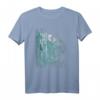 Klettern Boulderfelsen mit Climb Grunge hellblau T-Shirt - Stylisches Kletteroutfit für Boulder- und Felskletterer