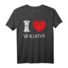 Used-Look Grunge Worn Out Style I Love Wanda T-Shirt – Trendiges Paar- und Freundschaftsdesign für stylische Looks