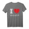 Used-Look Grunge Worn Out Style I Love Wanda T-Shirt – Trendiges Paar- und Freundschaftsdesign für stylische Looks