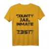 Funny County Gefangenen-Kostüm für Halloween - Komfortables Gefängnis-T-Shirt Kostüm für Partys und Fasching