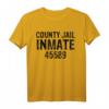 Halloween County Jail Inmate Kostüm T-Shirt - Lustiges Last-Minute Gefängniskostüm für Familie und Freunde