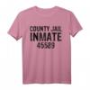 Halloween County Jail Inmate Kostüm T-Shirt - Lustiges Last-Minute Gefängniskostüm für Familie und Freunde