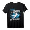 Echte Jungs Spielen Handball T-Shirt - Lustiges Retro Motiv für Handballfans, Spieler, Trainer und Hobbyhandballer als Geschenkidee