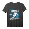 Echte Jungs Spielen Handball T-Shirt - Lustiges Retro Motiv für Handballfans, Spieler, Trainer und Hobbyhandballer als Geschenkidee