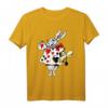 Alice im Wunderland Rabbit Ostern T-Shirt mit Hase spielt Musik – Perfektes Geschenk für Kinder, Hasen- und Kaninchenliebhaber zu Ostern & Geburtstagen