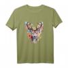 Hirsch T-Shirt Damen - Buntes Trachtenshirt für Volksfeste, Oktoberfest & Wiesn, lustiges Dirndl Ersatz, bayerisches Trachtenoutfit