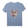 Hirsch T-Shirt Damen - Buntes Trachtenshirt für Volksfeste, Oktoberfest & Wiesn, lustiges Dirndl Ersatz, bayerisches Trachtenoutfit