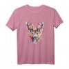 Hirsch T-Shirt Damen - Buntes Trachtenshirt für Volksfeste, Oktoberfest & Wiesn, lustiges Dirndl Ersatz, bayerisches Trachtenoutfit