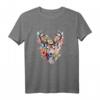 Hirsch T-Shirt Damen - Buntes Trachtenshirt für Volksfeste, Oktoberfest & Wiesn, lustiges Dirndl Ersatz, bayerisches Trachtenoutfit