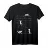 Niedliches Katze Musiknote Vintage Retro Musiker T-Shirt – Lustiges Geschenk für Musiker, Musiklehrer und Tierliebhaber zu Weihnachten & Geburtstag