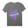 Kinder dritter Geburtstag Mädchen Geschenk - Prinzessin T-Shirt mit Luftballons & Kronen Motiv für 3-Jährige