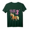 Kinder Pony T-Shirt zum 3. Geburtstag für Mädchen - Süßes Pferde Motiv für kleine Reiterinnen und Geburtstagsfeier