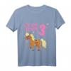 Kinder Pony T-Shirt zum 3. Geburtstag für Mädchen - Süßes Pferde Motiv für kleine Reiterinnen und Geburtstagsfeier