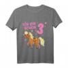 Kinder Pony T-Shirt zum 3. Geburtstag für Mädchen - Süßes Pferde Motiv für kleine Reiterinnen und Geburtstagsfeier