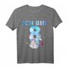 Kinder 8. Geburtstag Mädchen Meerjungfrauen T-Shirt – Niedliches Geburtstag Outfit für 8-Jährige, Meerjungfrauen Motto, Party & Geschenkidee