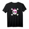 Piratin T-Shirt mit Schädel, Knochen, Herz und Augenklappe – Lustiges Piratenkostüm für Geburtstag, Weihnachten & Valentinstag